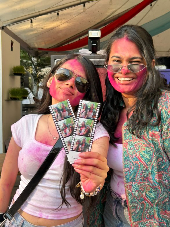 Holi celebration photo strips