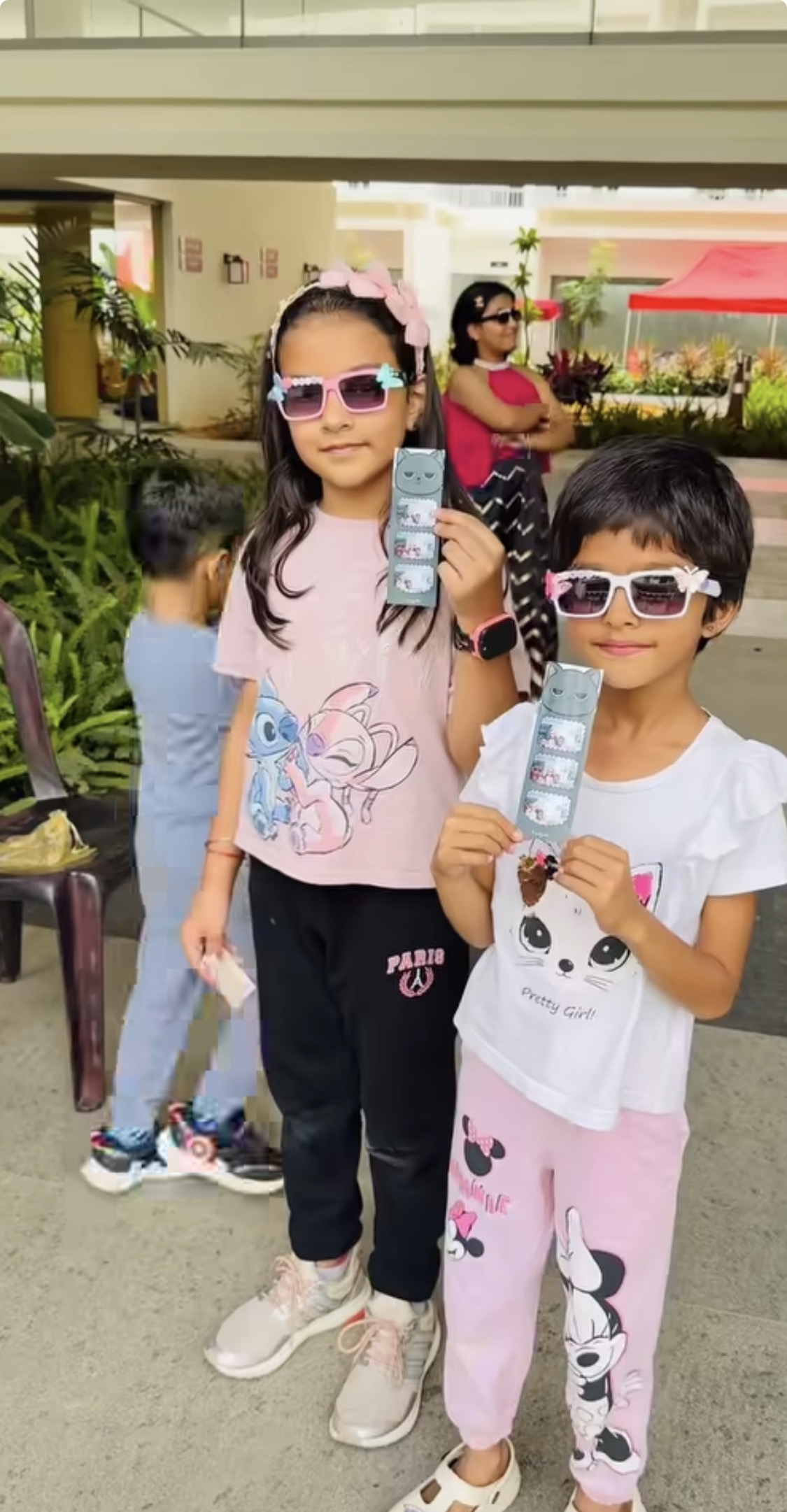 Kids with photo strips